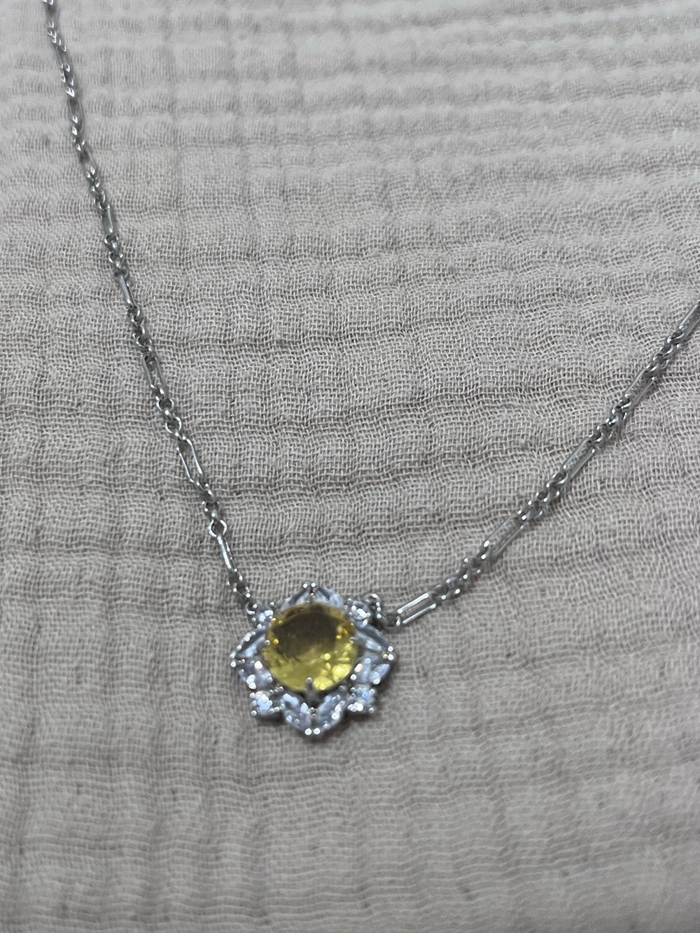 Bomb party Yellow Crystal Floral Halo Necklace - Women Jewelry